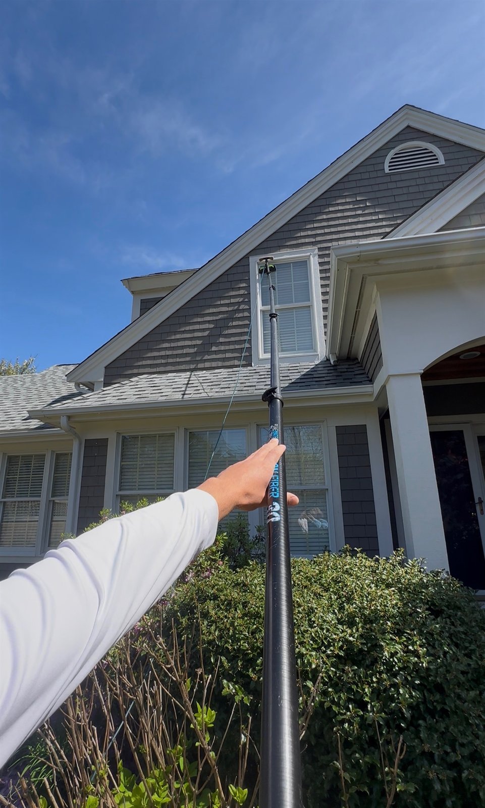 Two-story window cleaning